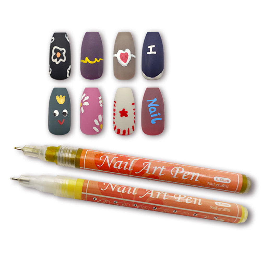 FLYSEA NA-5 Nail Art Pens 0.5mm Fine Tip Quick Drying Graffiti Dotting Acrylic Marker Pens - Black FLYSEA NA-5 Nail Art Pens 0.5mm Fine Tip Quick Drying Graffiti Dotting Acrylic Marker Pens - Black